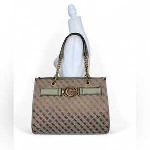 Guess Aviana Tote in Latte/Celadon